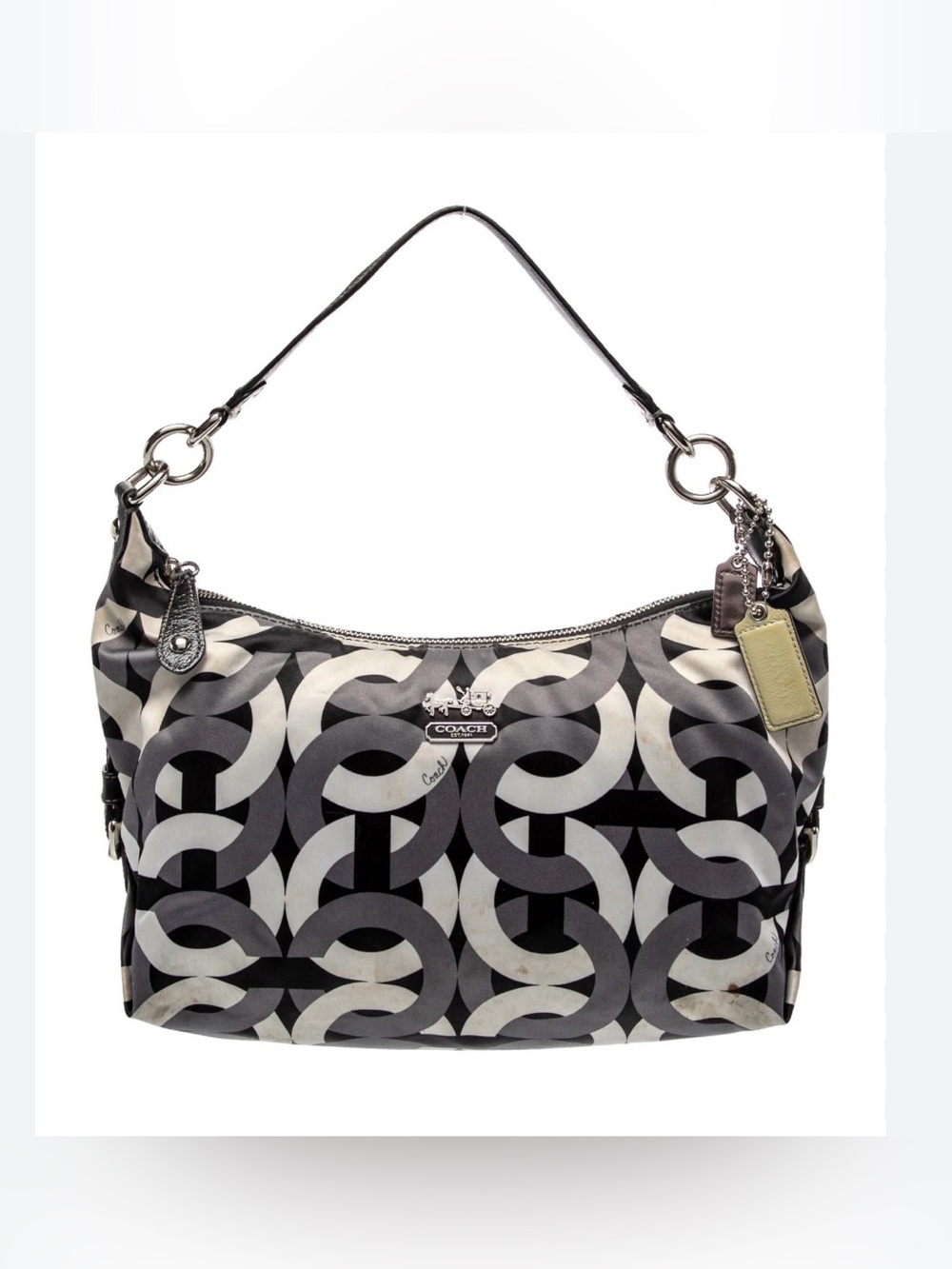 Coach Y2K Black and Gray Hobo Bag with Modern Design